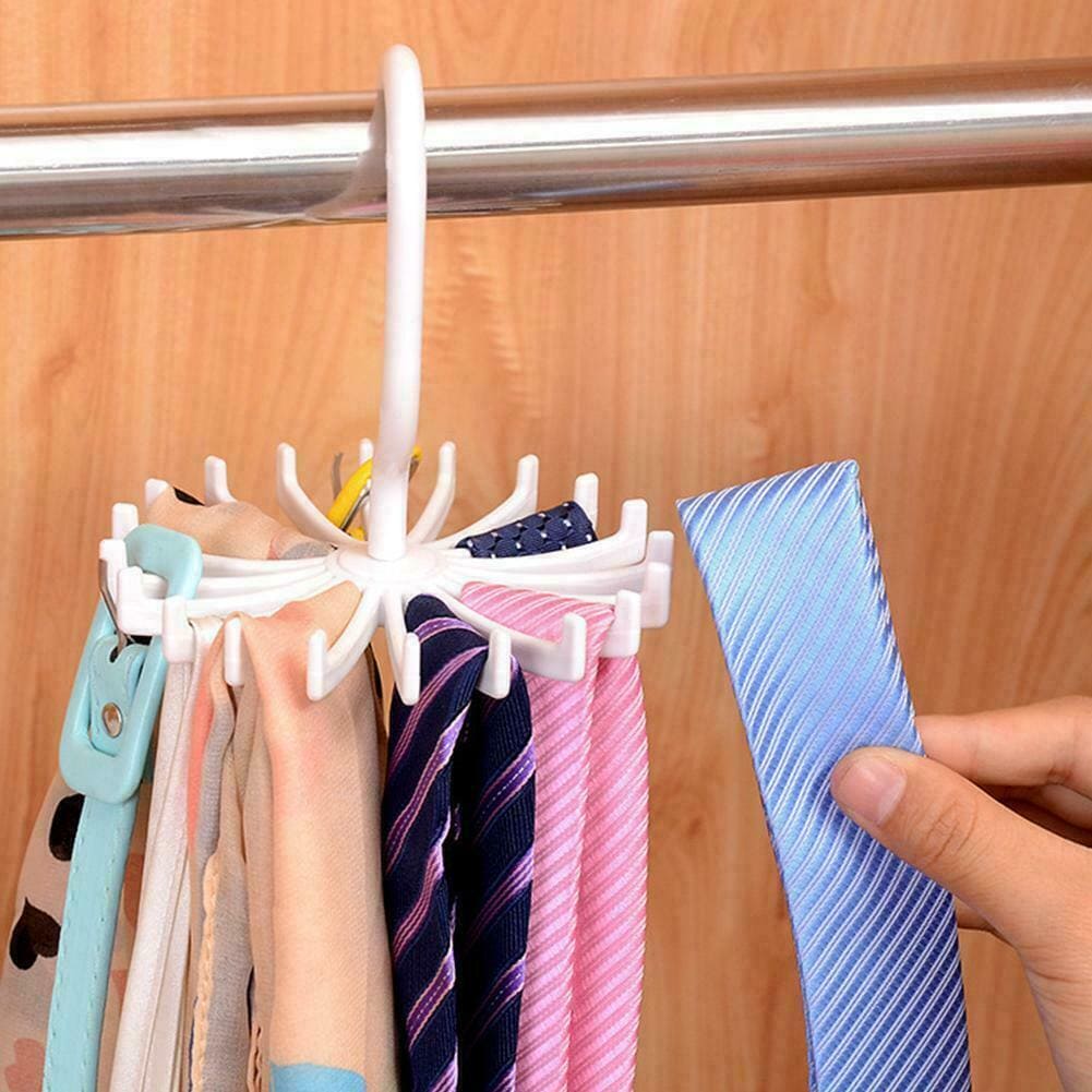 Tie Hanger, Twirl Tie Rack Holder, 20 Claw Rotating Scarf Hangers, Belt Scarves Hooks Hanger, Clothing Accessory Hanging Hook, Adjustable Tie Racks for Closet Organizer, Plastic Portable Tie Rack For Closets Tie Hanger, Twirl Tie Rack Holder, 20 Claw Rotating Scarf Hangers, Belt Scarves Hooks Hanger, Clothing Accessory Hanging Hook, Adjustable Tie Racks for Closet Organizer, Plastic Portable Tie Rack For Closets